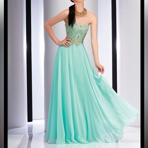 Clarisse Light Blue Prom Dress